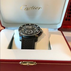 Cartier, Black Calibre Divers watch.